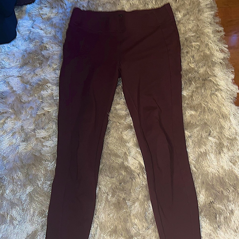 Loft burgundy work pants